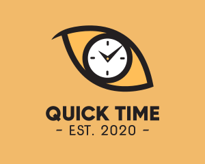 Minute - Animal Eye Clock Time logo design