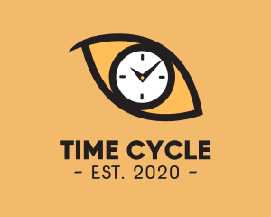 Animal Eye Clock Time logo design