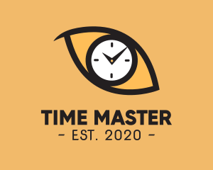 Animal Eye Clock Time logo design