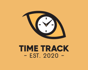 Animal Eye Clock Time logo design