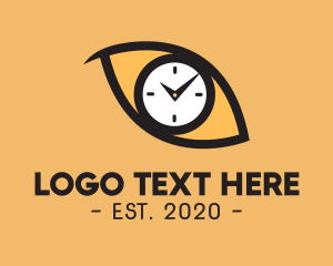 Hour - Animal Eye Clock Time logo design