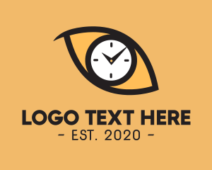 Minute - Animal Eye Clock Time logo design