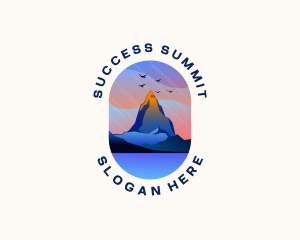 Mountain Summit Landscape logo design