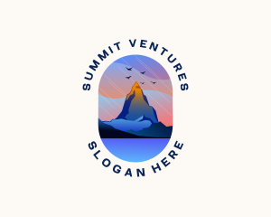 Mountain Summit Landscape logo design