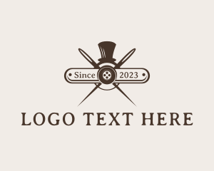 Fedora - Retro Needle Hat logo design