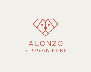 Geometric Puppy Dog logo design