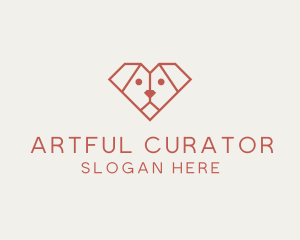 Geometric Puppy Dog logo design