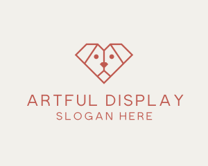 Geometric Puppy Dog logo design