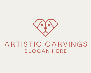 Geometric Puppy Dog logo design