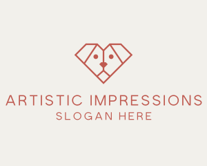 Geometric Puppy Dog logo design