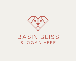 Geometric Puppy Dog logo design