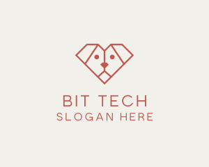 Geometric Puppy Dog logo design