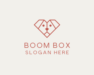 Geometric Puppy Dog logo design