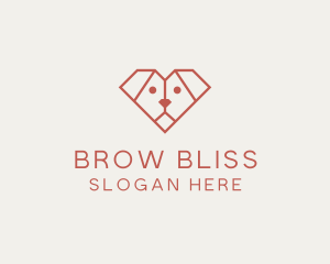 Geometric Puppy Dog logo design