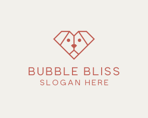 Geometric Puppy Dog logo design