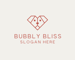 Geometric Puppy Dog logo design