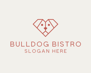 Geometric Puppy Dog logo design