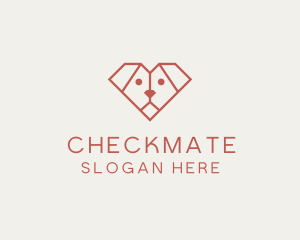 Geometric Puppy Dog logo design