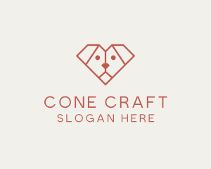 Geometric Puppy Dog logo design