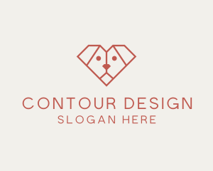 Geometric Puppy Dog logo design