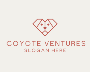 Geometric Puppy Dog logo design