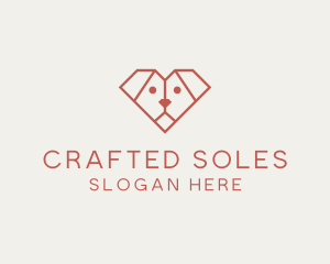 Geometric Puppy Dog logo design