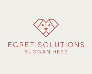 Geometric Puppy Dog logo design