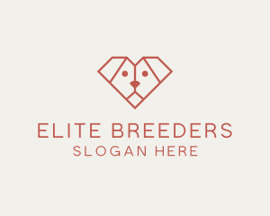 Geometric Puppy Dog logo design