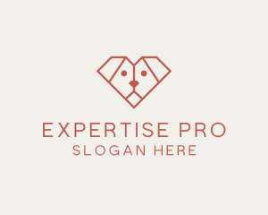 Geometric Puppy Dog logo design