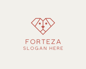 Geometric Puppy Dog logo design