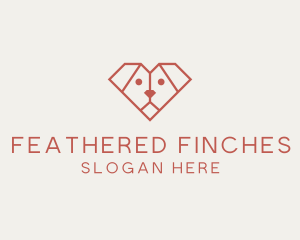 Geometric Puppy Dog logo design