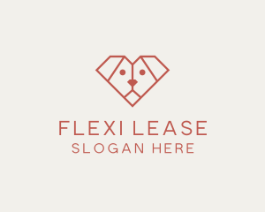 Geometric Puppy Dog logo design