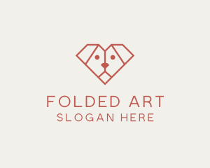 Geometric Puppy Dog logo design