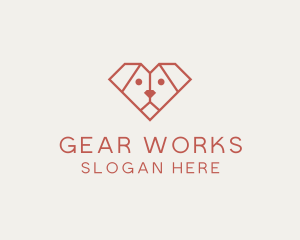 Geometric Puppy Dog logo design