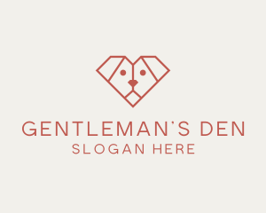 Geometric Puppy Dog logo design