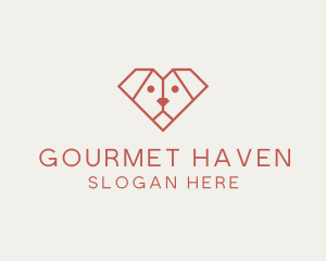 Geometric Puppy Dog logo design