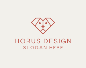 Geometric Puppy Dog logo design