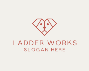 Geometric Puppy Dog logo design