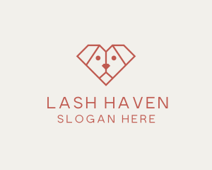 Geometric Puppy Dog logo design