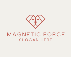 Geometric Puppy Dog logo design