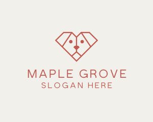 Geometric Puppy Dog logo design