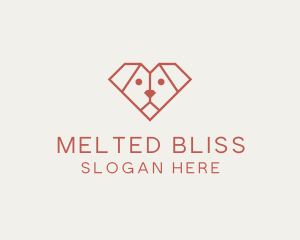 Geometric Puppy Dog logo design