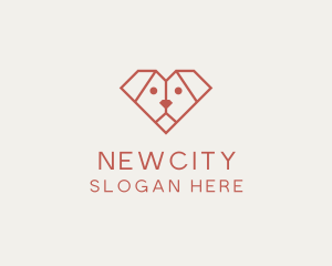 Geometric Puppy Dog logo design