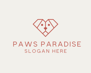 Geometric Puppy Dog logo design