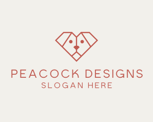 Geometric Puppy Dog logo design