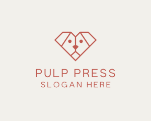 Geometric Puppy Dog logo design