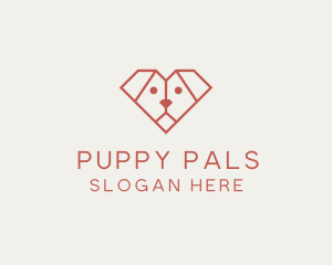 Puppy - Geometric Puppy Dog logo design
