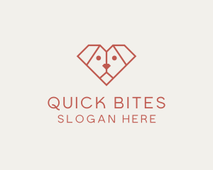 Geometric Puppy Dog logo design