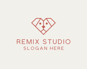 Geometric Puppy Dog logo design