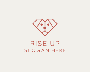 Geometric Puppy Dog logo design